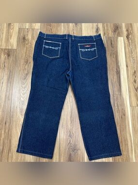 Vtg Jordache Jeans Embroidered Horse Head Pony Pocket USA 44x36 (actual 42x27)